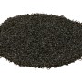 Schwarzer, runder Hochflorteppich Frisbee mit 67 cm Durchmesser.