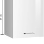 Küchen-Hängeschrank Mailand, 50 cm, Hochglanz Weiß: Hängeschrank für die Küche mit Metallgriff.