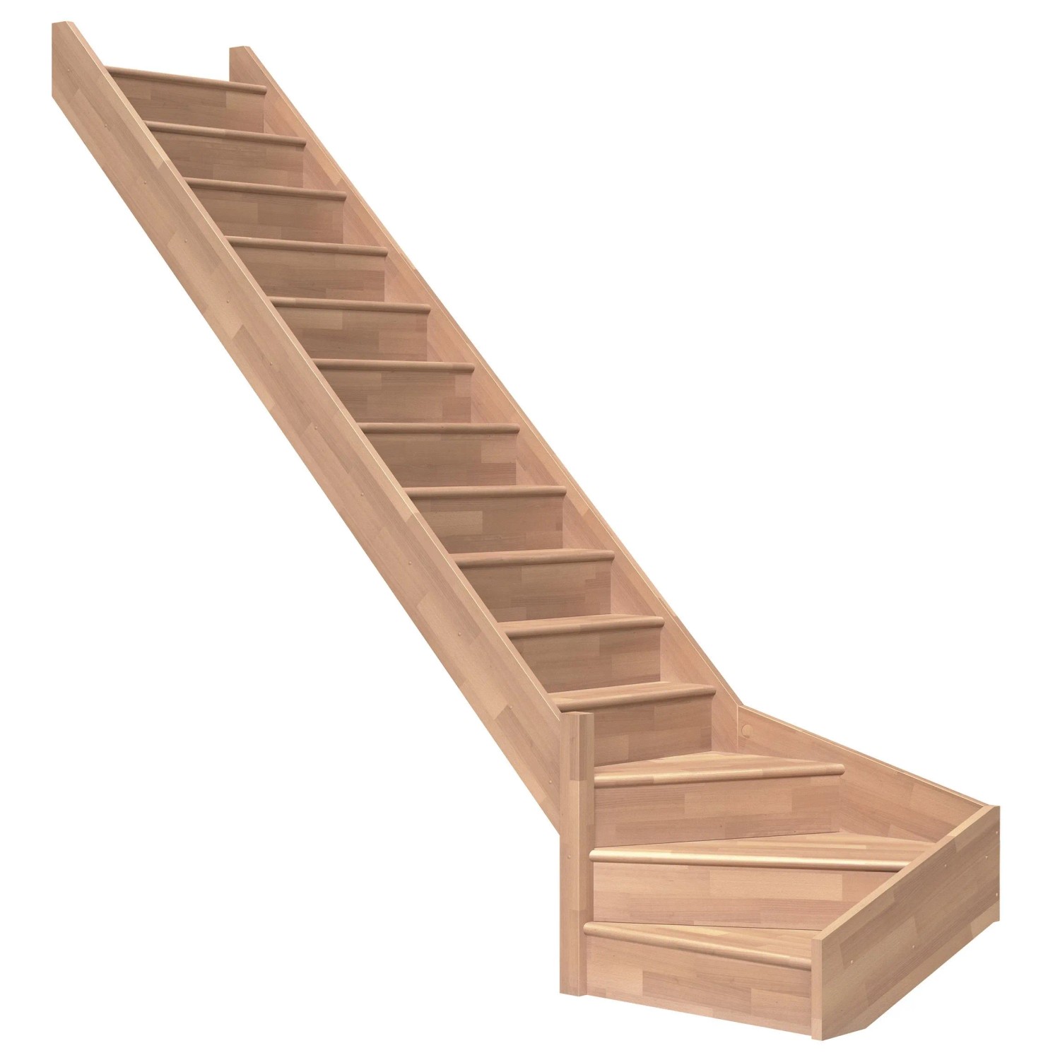 Dolle Wangentreppe Paris 1/4 gewendelt mit Setzstufen Buche FSC günstig online kaufen