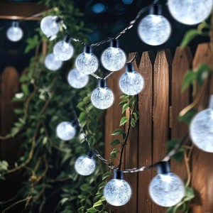 Salcar Solar LED Lichterkette Außen 5M 20 LEDs Kaltweiß