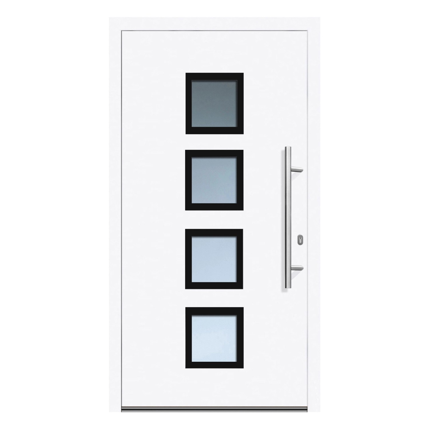 Panto Haustür K035 weiß DIN R 110 x 210 cm