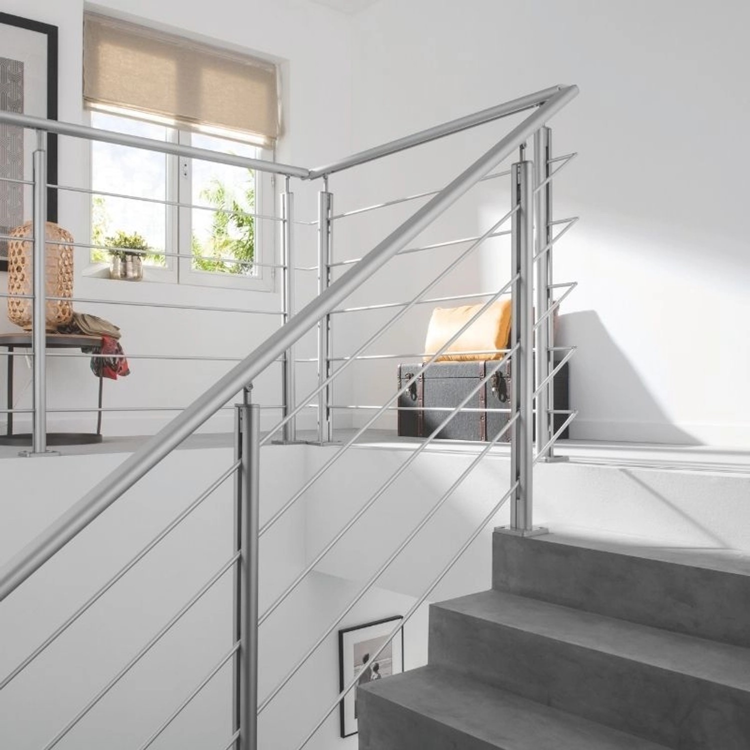 Kordo Geländerset 2m Aus Eloxiertem Aluminium Farbe Alu Inga_3