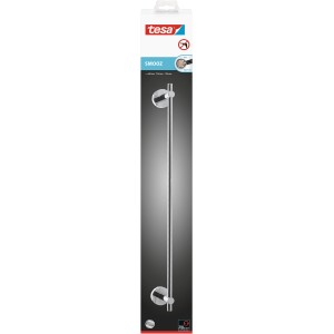 Tesa Smooz Handtuchstange, verchromt, zur Wandmontage ohne Bohren. Eleganter Handtuchhalter im Karton.