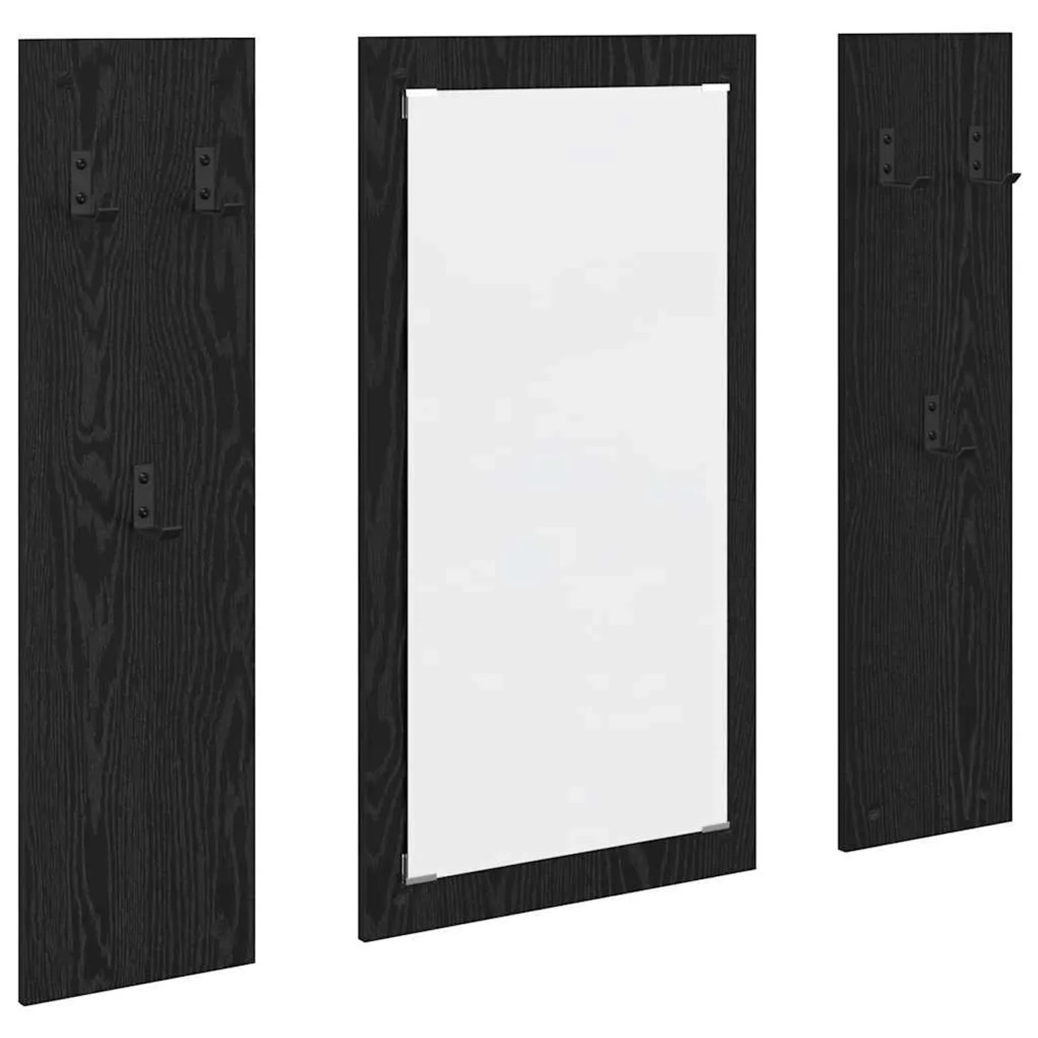 vidaXL Wandmontierter Nachttisch Schwarz Eichen-Optik 96 x 1,5 x 90 cm 874532