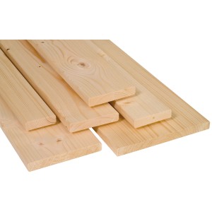 Gehobelte Glattkantbretter aus Fichte/Tanne, 80x18x3000 mm, für Innenausbau & Renovierung.