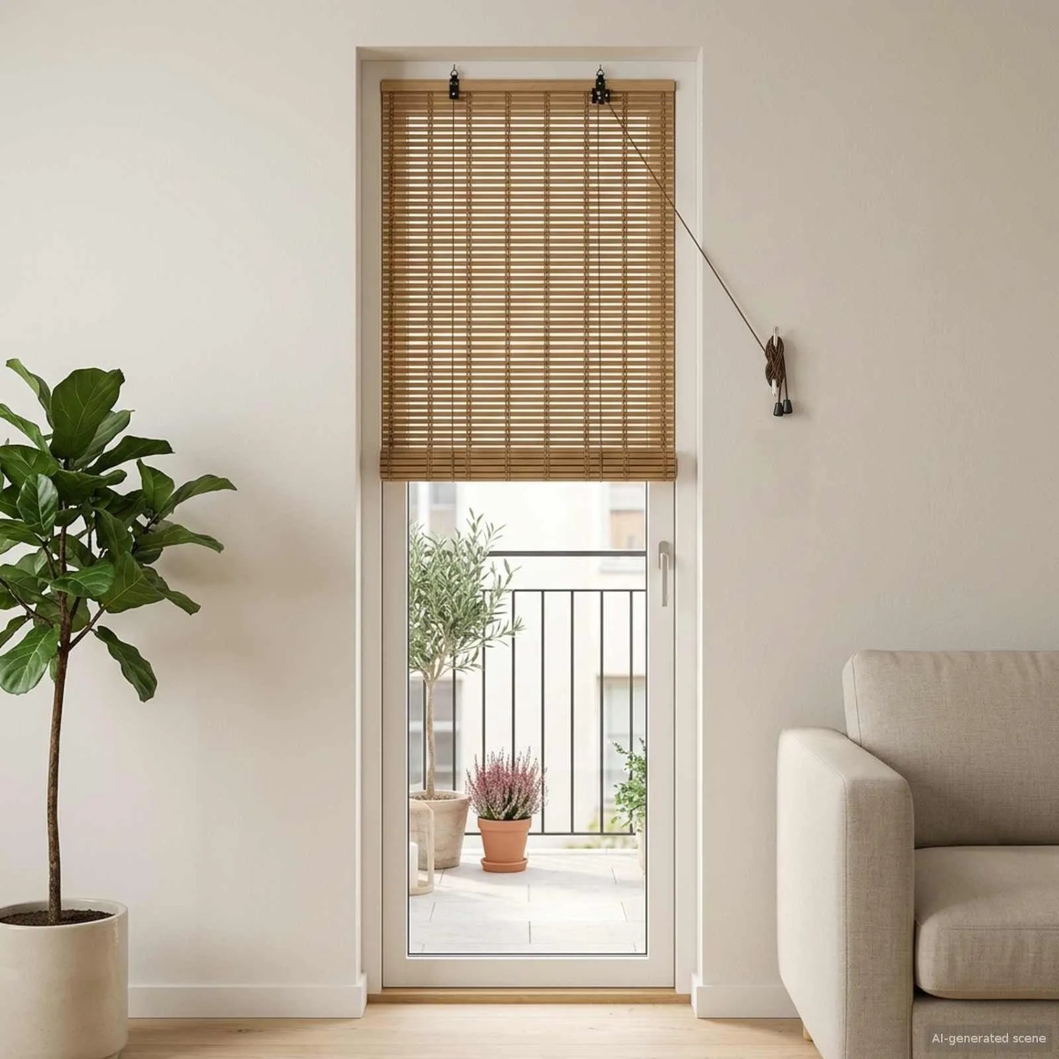 vidaXL Rollo Natur 40 x 220 cm Bambus 42039759