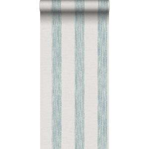 Sanders & Sanders Tapete Gemalte Streifen Blaugrün Und Weiß 53 Cm X 1005 M - 640758