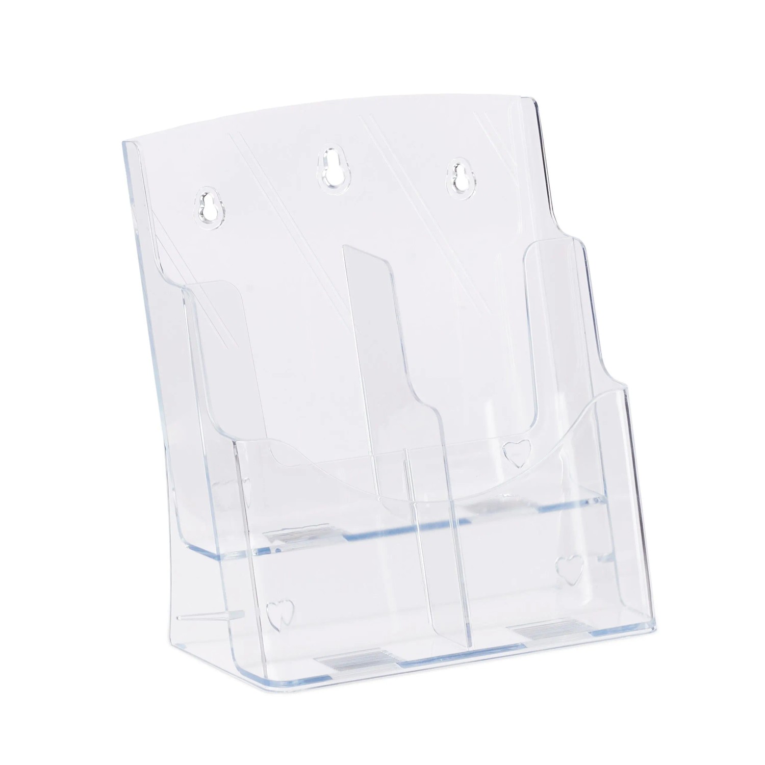 Relaxdays Prospekthalter A4/Din Lang Acryl Transparent 2 Etagen 27, 5 Cm X 24 Cm X 15 Cm