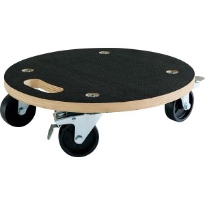 Rundes Transportbrett TRR-200 mit rutschfester Beschichtung und 4 Rollen, Tragkraft 200 kg.