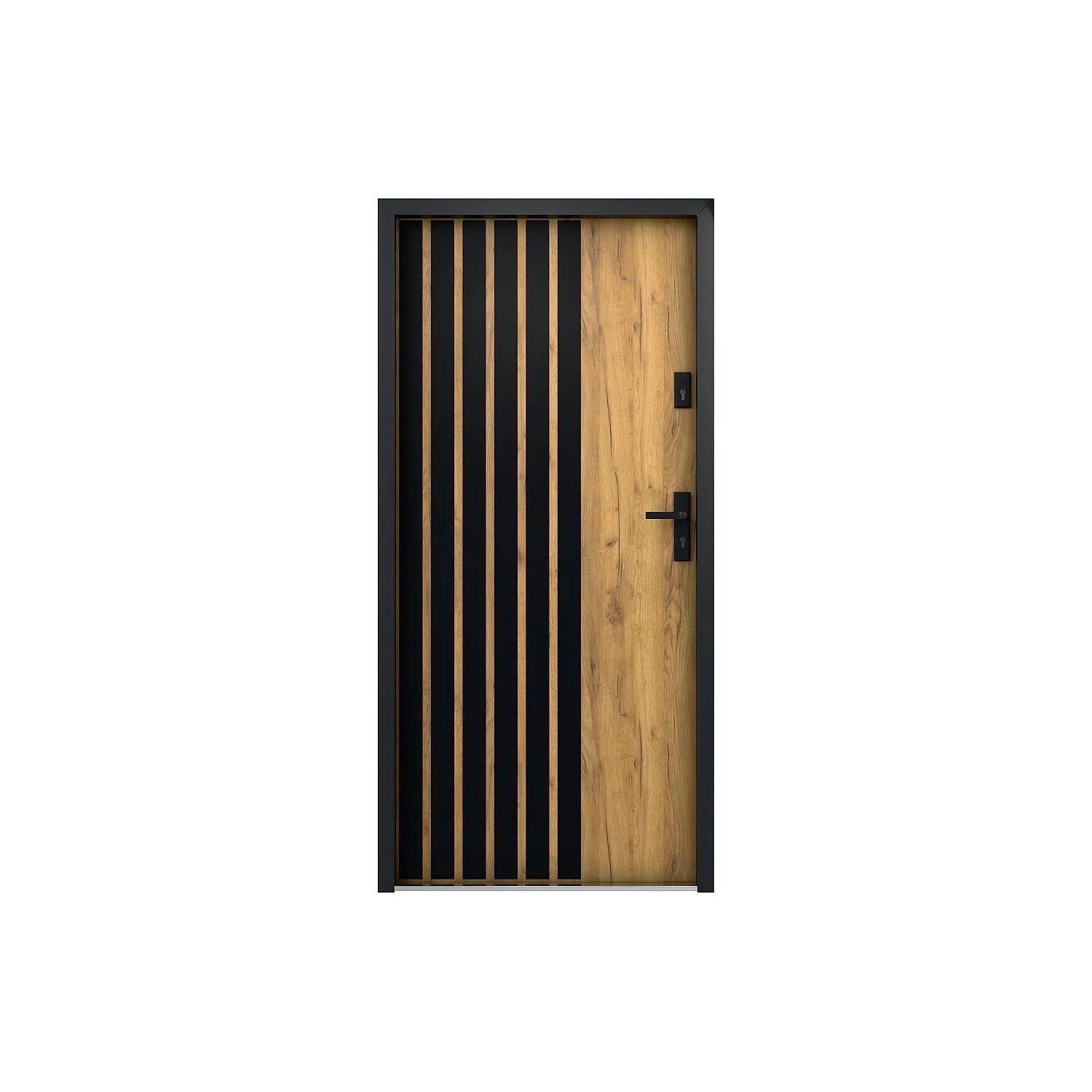 Vente-unique Haustür Cobrita Naturfarben Hell 95 cm