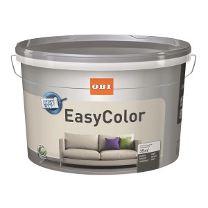 Eimer OBI EasyColor Grey, matte, graue Wandfarbe für Innen, 5 Liter.