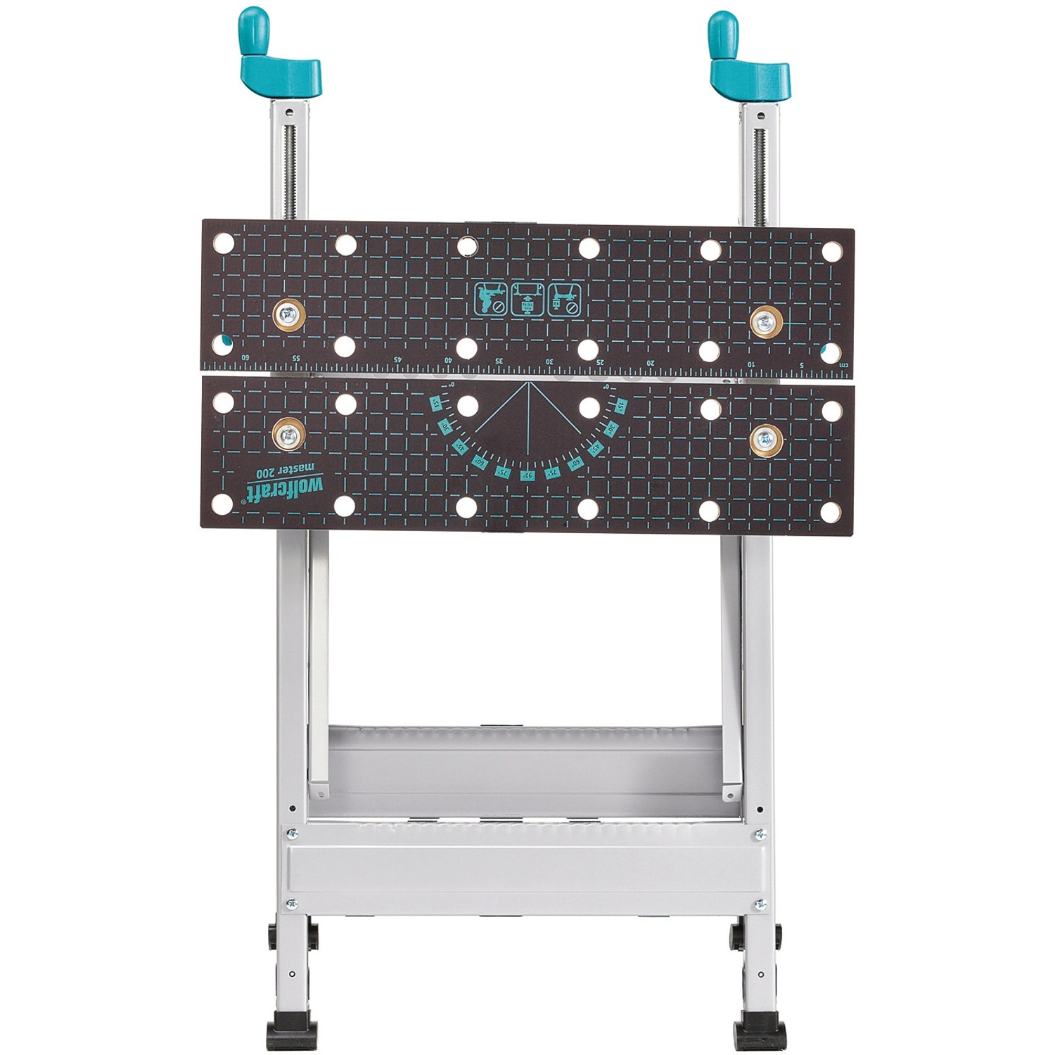 wolfcraft Master 200 Werkbank: Klappbarer Spann- und Arbeitstisch mit MDF-Platte und Werkzeugablage.
