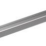 Arcansas Abschlussprofil aus Aluminium, 10x30x1000 mm, silberfarben.