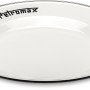 Weißer Petromax Emaille Teller (2er-Set, 26 cm) für Grillutensilien.