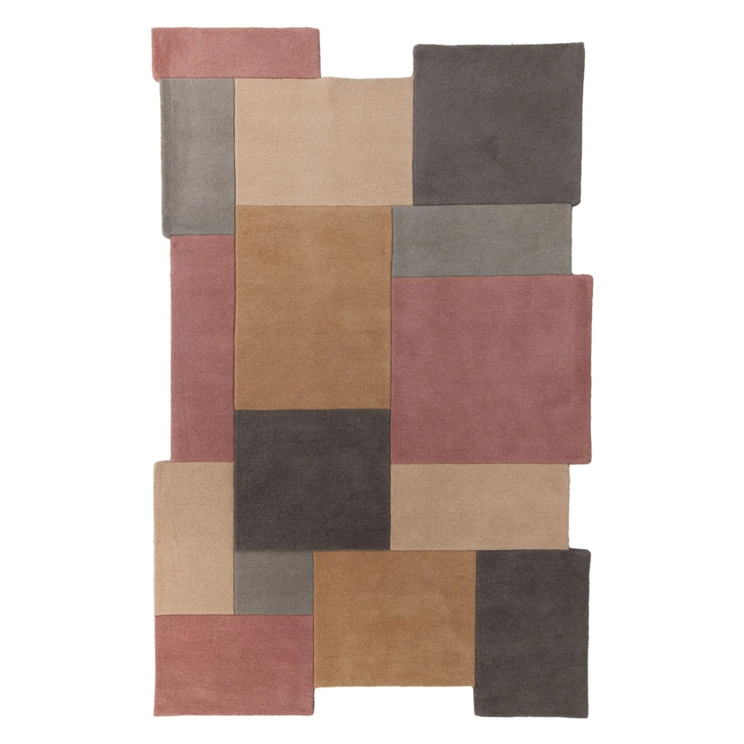 Flair Rugs Wollteppich Collage 150 cm x 240 cm Pastell