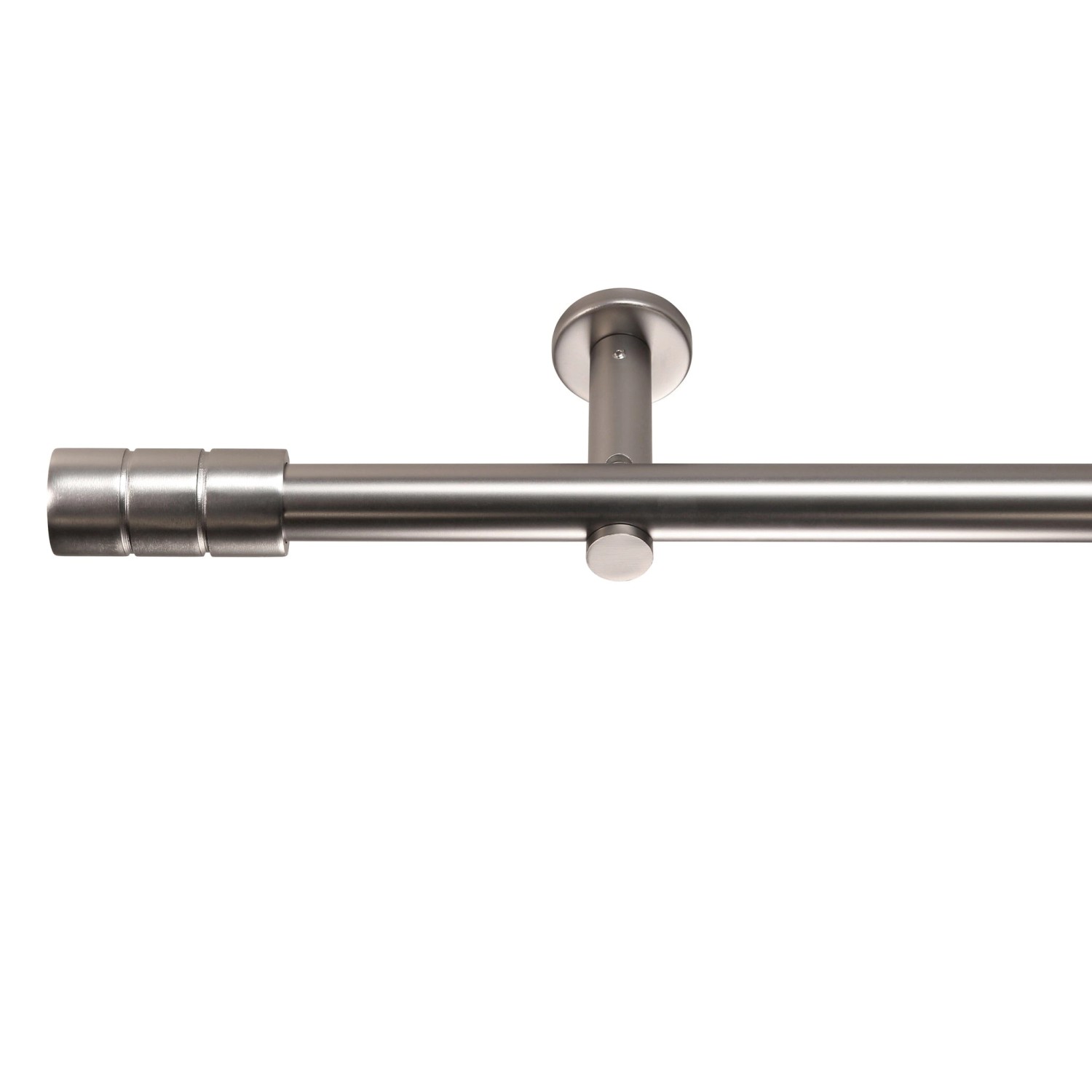 Deco-Raum Gardinenstange nach Maß 1-Lauf Zylinder Ø 25mm Edelstahl-optik 170cm_9