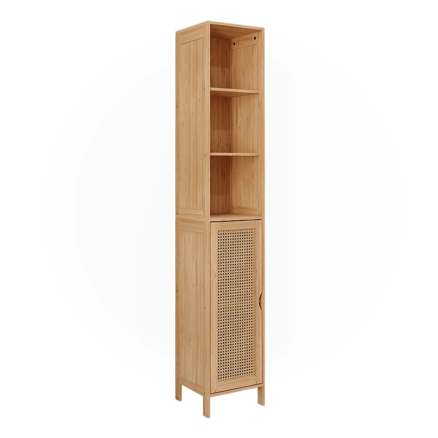 Vicco Badschrank Liora Bambus 30 x 170 cm günstig online kaufen