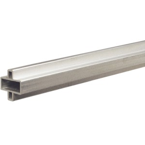 T & J Design-Zwischenleiste Gotland, Aluminium silber, 1795mm, für Sichtschutzzaun.