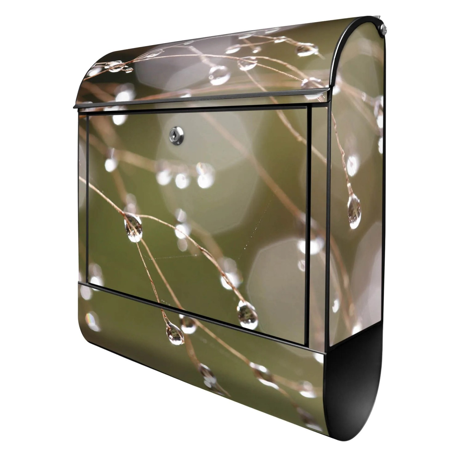 Banjado Design Briefkasten Schwarz Pulverbeschichtet 39x47x14cm 2 Schlüssel günstig online kaufen