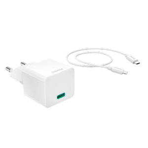 Hama Schnellladegerät mit USB-C Kabel, 20W, weiß. Ladegerät für Hausautomation.