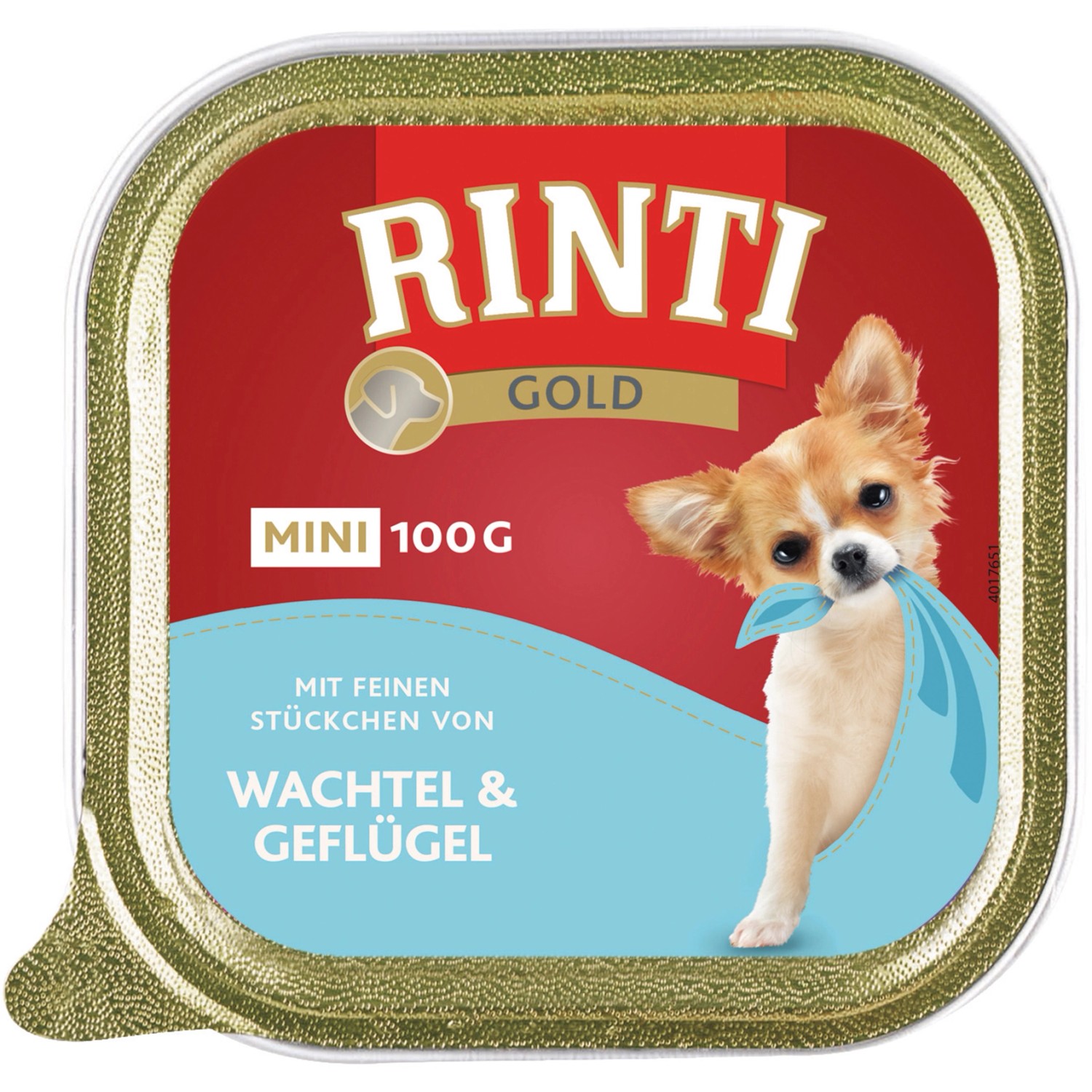 Rinti Hunde-Nassfutter Gold Mini Wachtel und Geflügel 100 g