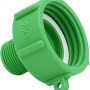 Grüner IBC Adapter 33,3 mm (G 1) AG für Regentonnen und Wasserzapfstellen.