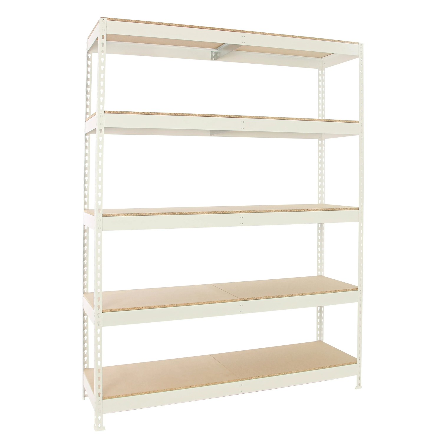 PROREGAL Schwerlastregal Big Wood Yeti Five HxBxT 200 x 180 x 75 cm Fachlast 400 kg Weiß