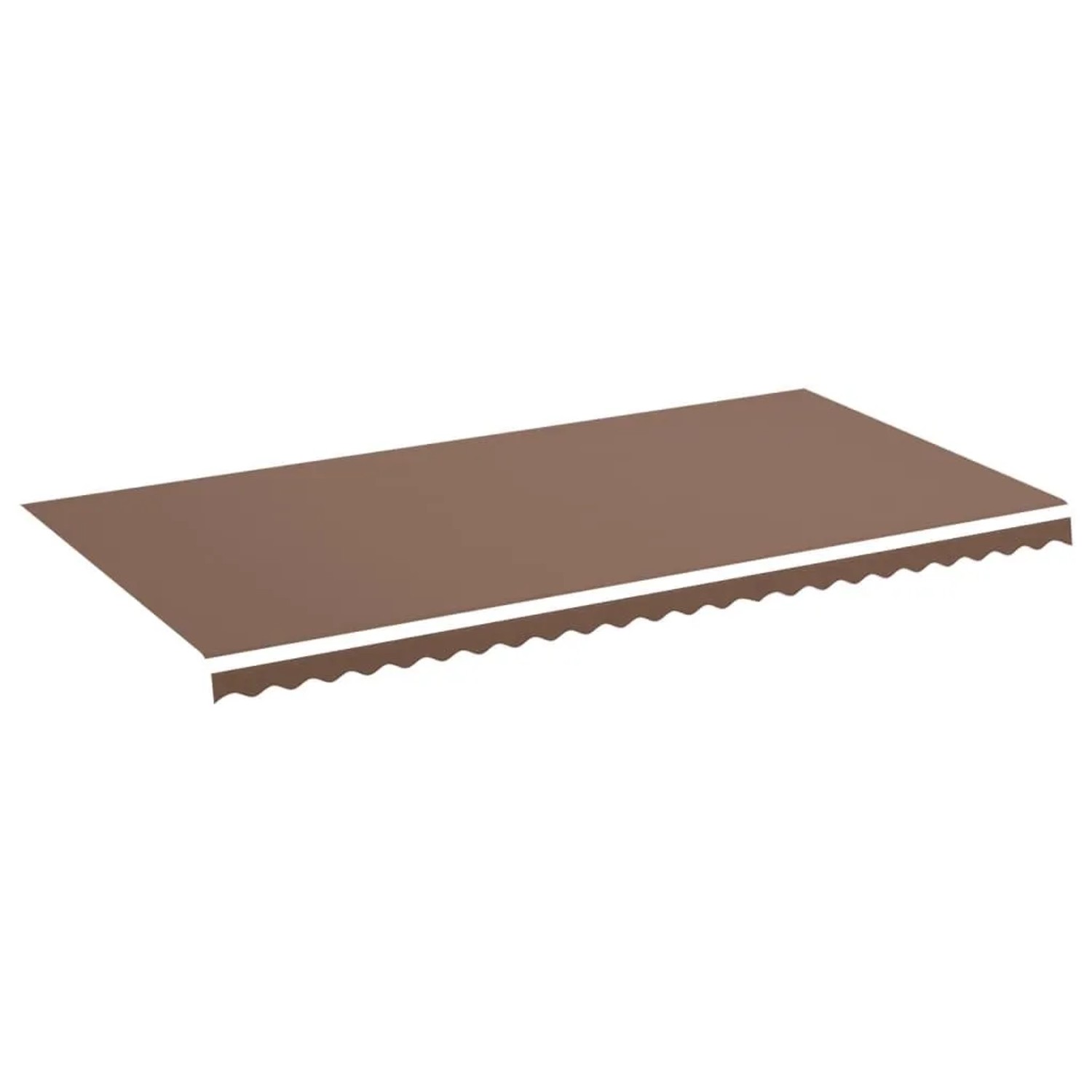 DELUKE Markisenbespannung Markisenstoff Wasserabweisend Reißfest Braun Für 600x300cm Rahmen Markise Mit Volant Markisen Ersatzstoff