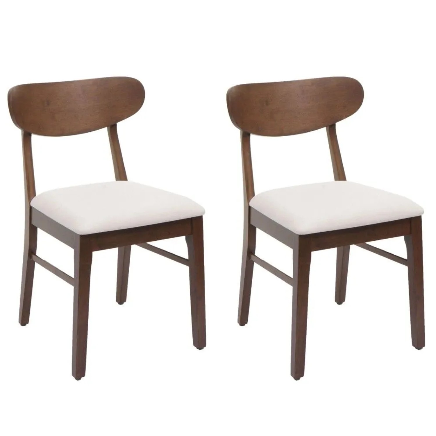 MCW Esszimmerstuhl M59 2er-Set Dunkles Gestell Creme
