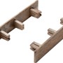 Endkappen Beige für WPC Terrassendielen, 6 Stück, zur Abdeckung der Dielen-Hohlkammern.