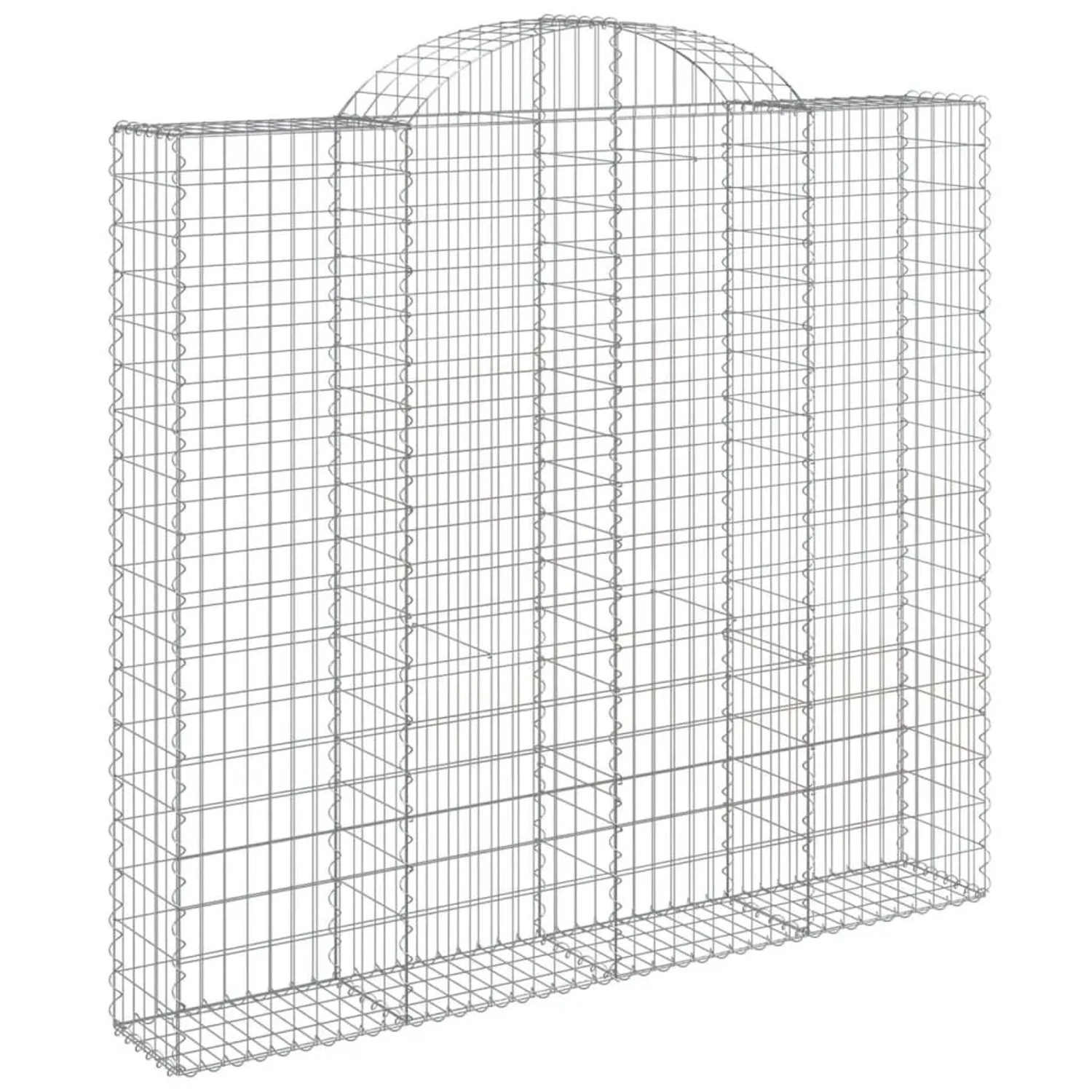 vidaXL Gabionen mit Hochbogen 4 Stk 200x30x180/200cm Verzinktes Eisen 3146196