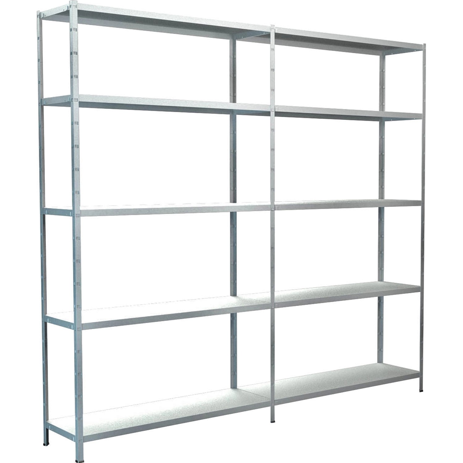 Schulte Set 1 Steckregal/Kellerregal und 1 Anbauregal Weiß 200 cm x 220 cm x 35 cm