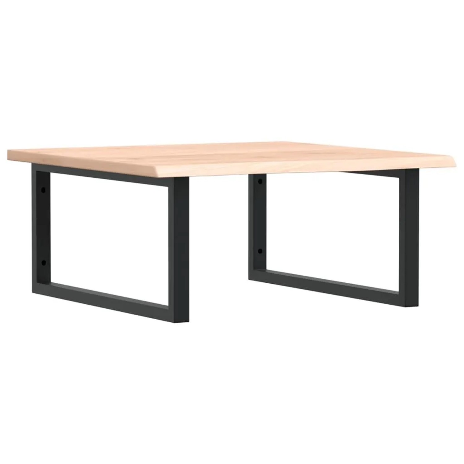 vidaXL Waschtischplatte mit Halterung Stahl und Massivholz Eiche 3302629