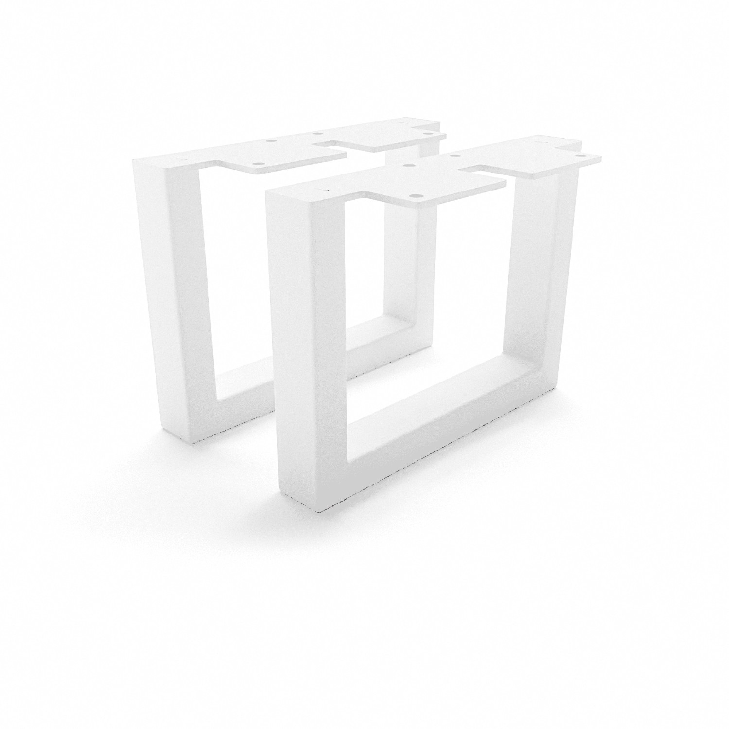 HEVVA Möbelfüße GRAZ 15 cm Hoch 20 cm Tief 2er Set Weiß