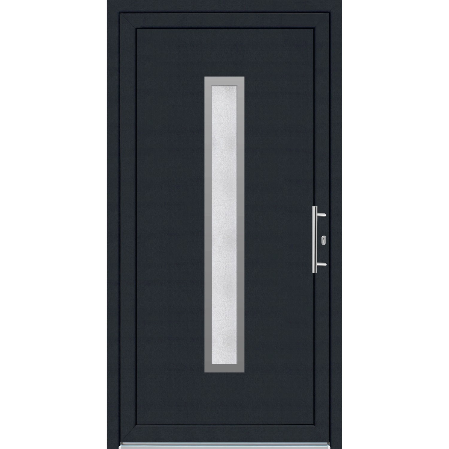 Panto Kunststoff-Haustür K016 Weiß-Anthrazit 110 cm x 210 cm DIN R