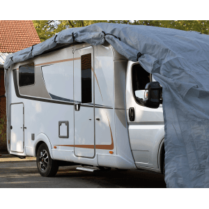 GreenYard Wohnmobil Schutzhülle M (610x235x275cm) mit Reflektoren, grau.