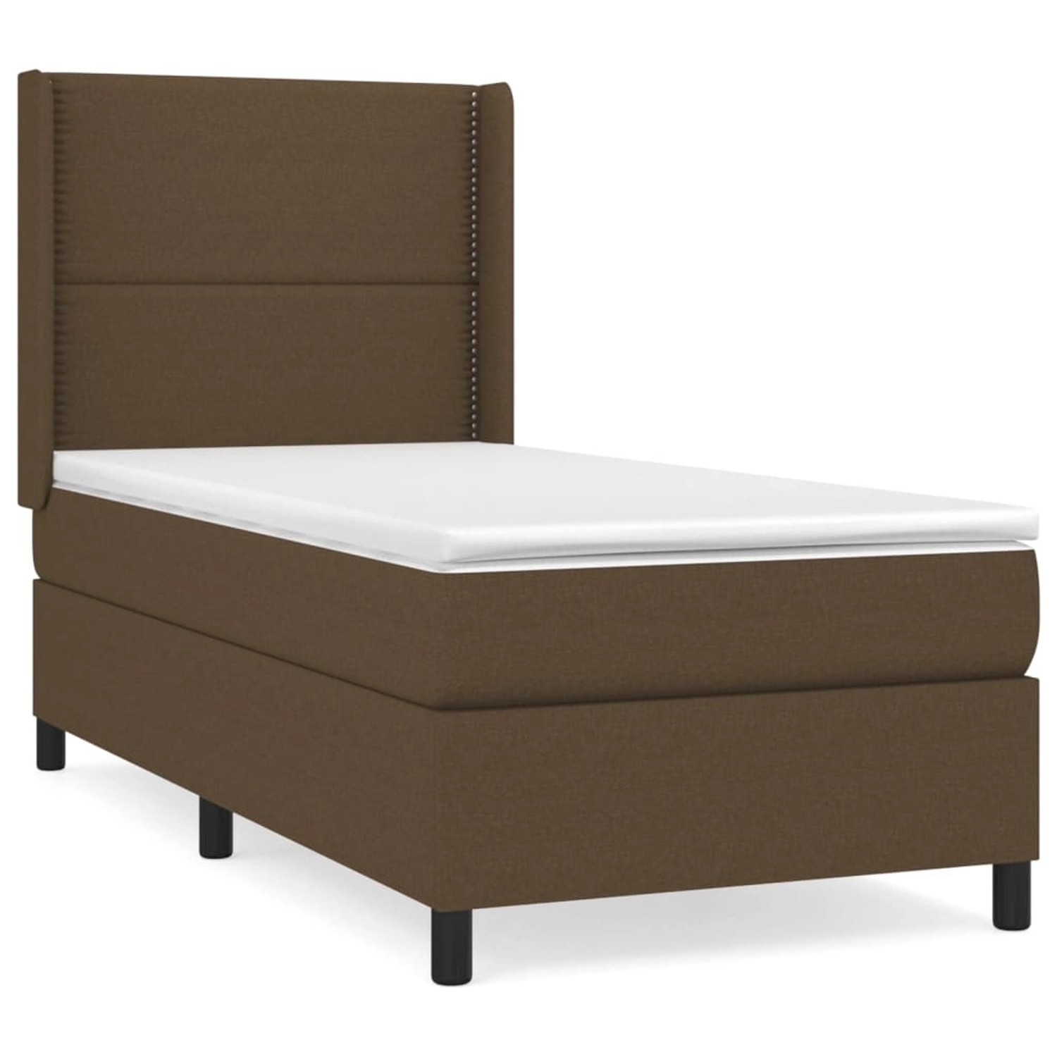 vidaXL Boxspringbett mit Matratze Dunkelbraun 90x200 cm Stoff1468352 günstig online kaufen