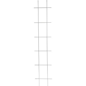 Weißes Metallspalier, 150x30 cm, für Rankpflanzen wie Rosen und Clematis. Rankhilfe zur Wandbefestigung.