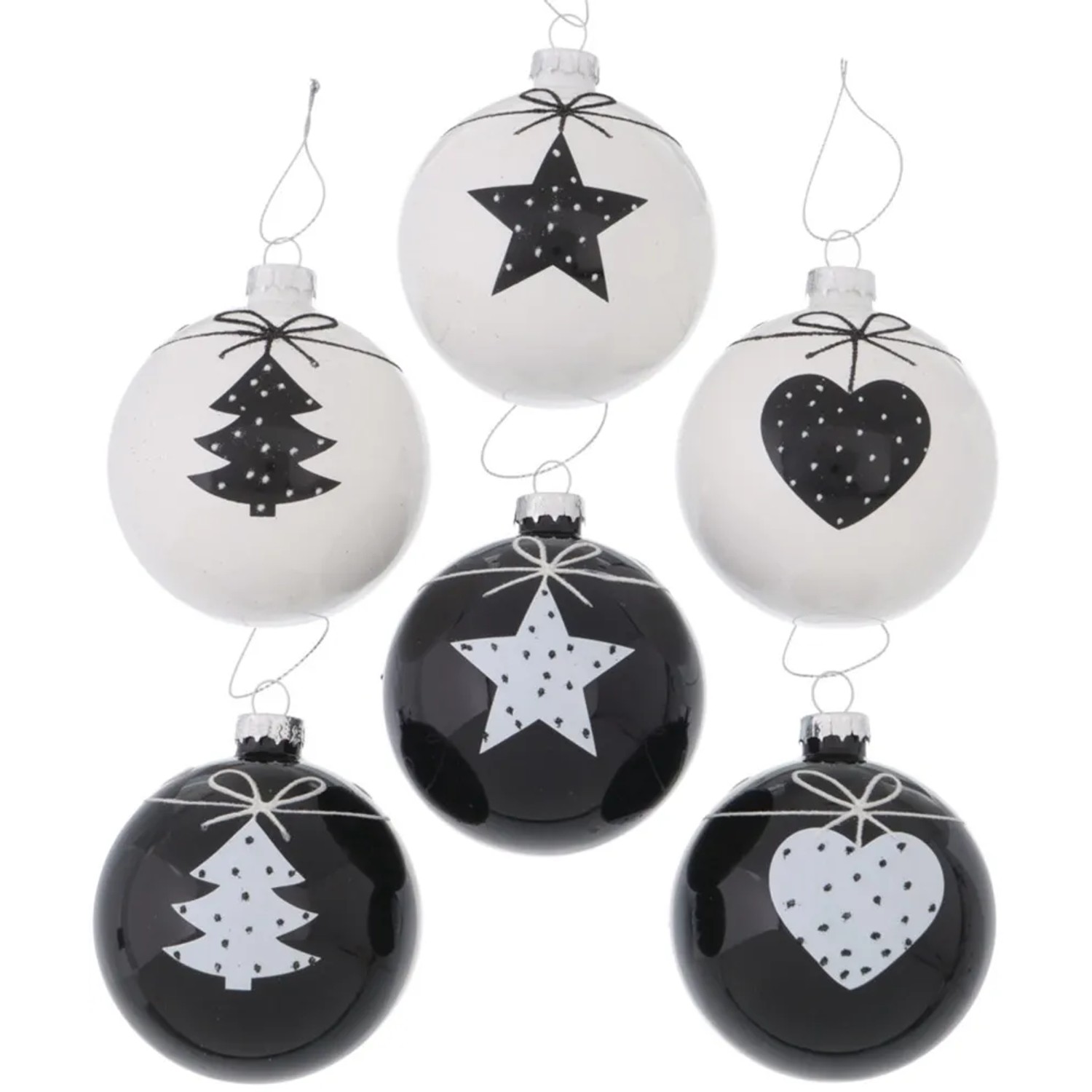 Boltze Home Weihnachtskugel Gerdi 6-fach sortiert