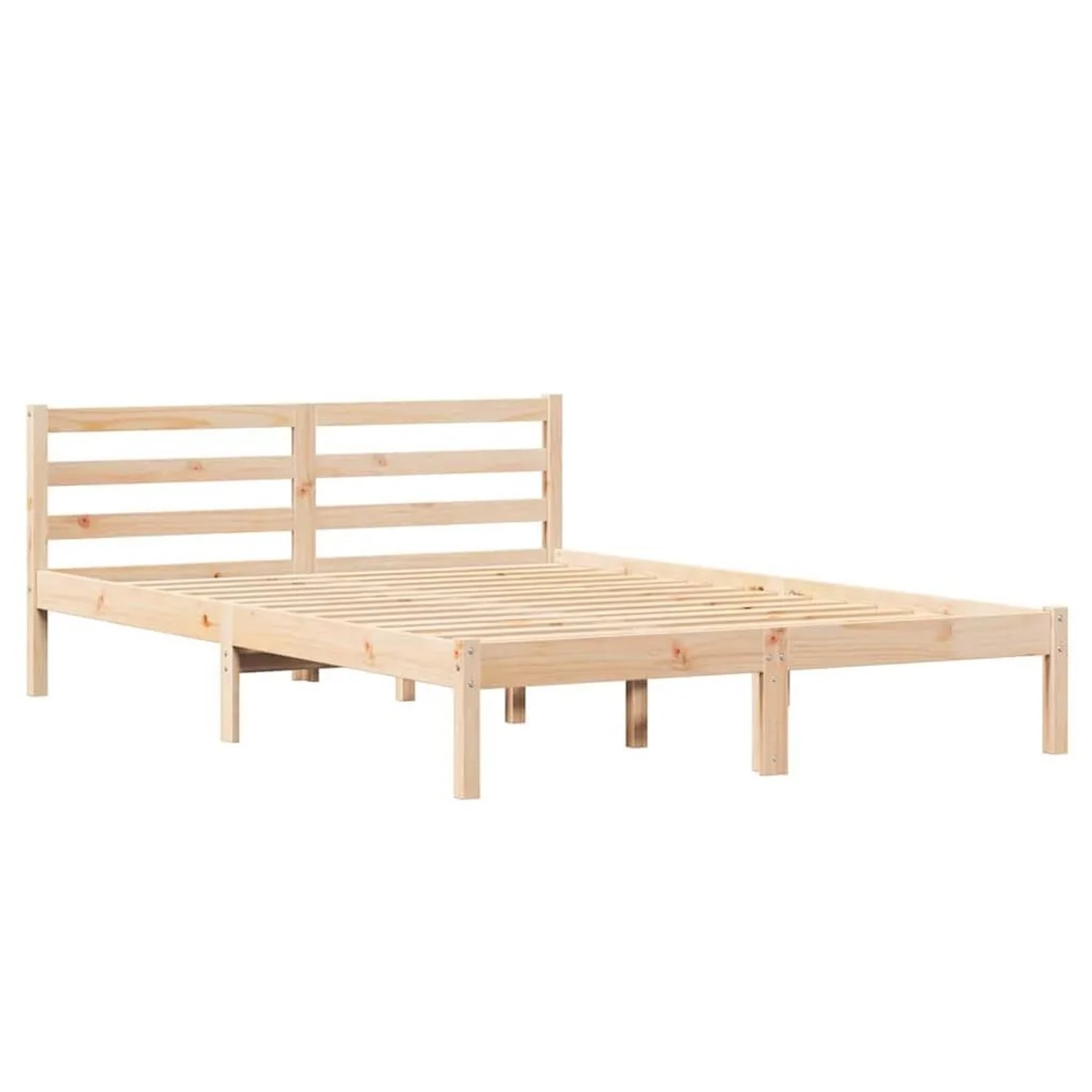 vidaXL Bettrahmen Braun 208,6 x 157,6 x 69,4 cm Massives Kiefernholz 869780