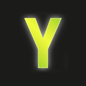 Reflektierender, gelber Klebebuchstabe Y, 8 cm, für Hausnummern und Beschriftungen.