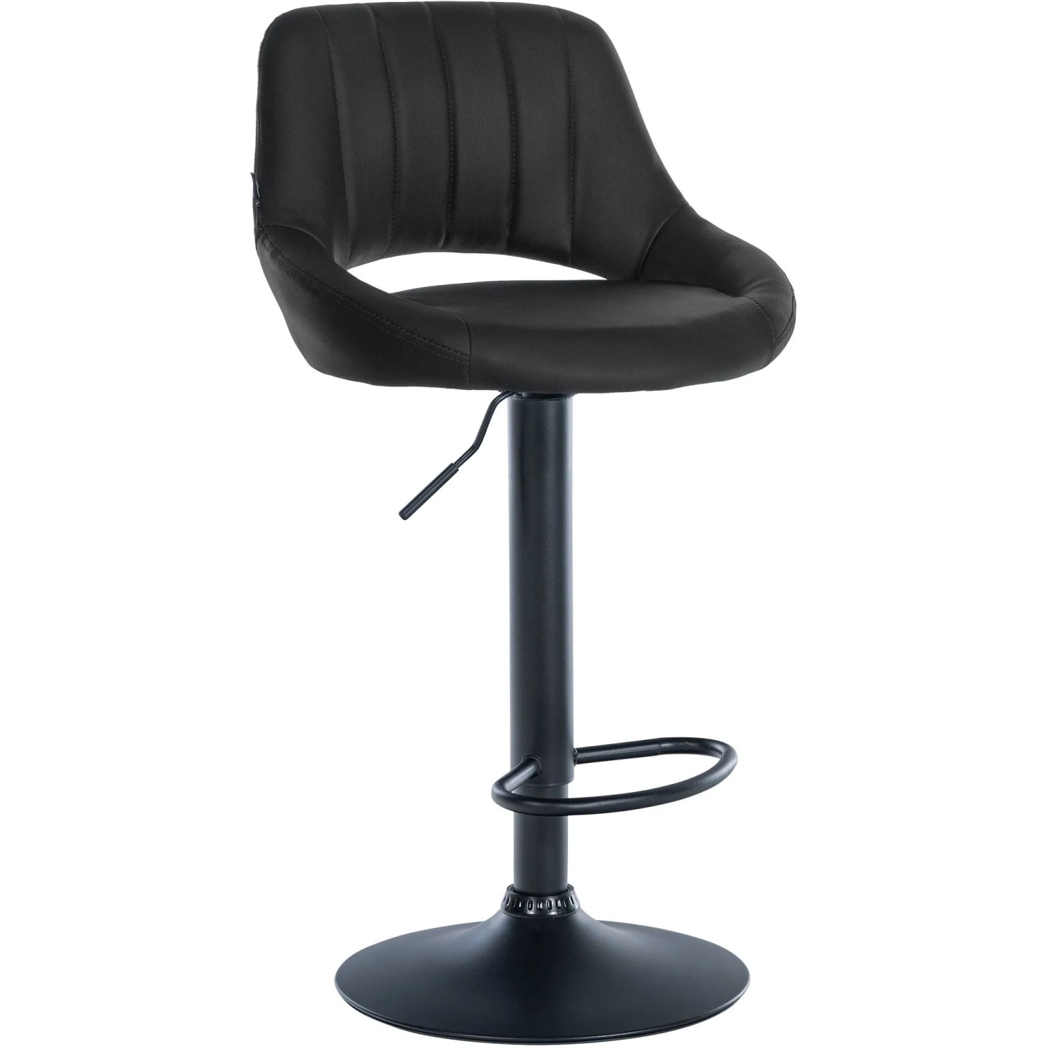 CLP Barhocker Milet Kunstleder Schwarz/Schwarz