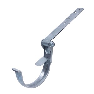 Verstellbares Daprona Rinneisen RG 250, Stahl verzinkt, silberfarben für Dachrinnen.