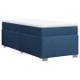 Blaues vidaXL Boxspringbett (80x200 cm) mit Matratze und weißer Auflage. Bett für erholsamen Schlaf.