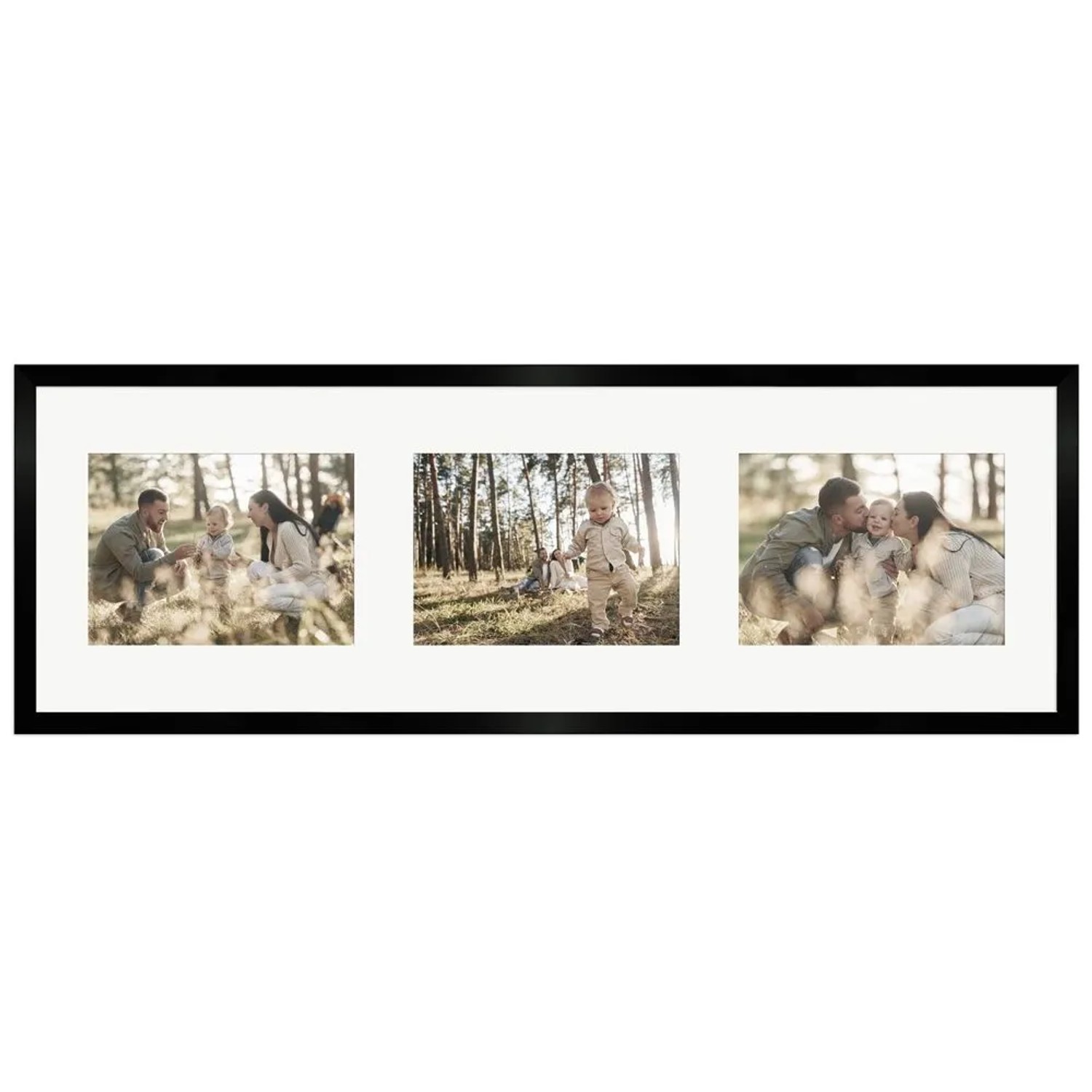 WANDStyle Galerierahmen G950 in Schwarz 23 x 70 cm für 3 Bilder im Format 13 x 18 cm