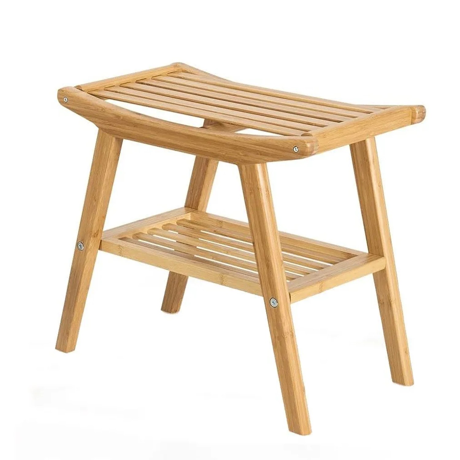 Costway Badhocker mit Fußhocker Bis 150 kg 52 x 29 x 44 cm günstig online kaufen