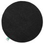 Schwarze, runde KARAT Badematte SKY, flauschiger Badteppich mit 120 cm Durchmesser.