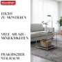 Floordirekt Metallregal Concept Epure MK-012, schwarzer Beistelltisch mit zwei Ablageflächen.