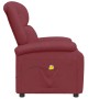 Weinroter vidaXL Massagesessel Modell 23 aus Kunstleder, Seitenansicht.