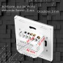 Echos Eco-4150 WLAN Touch Lichtschalter, Rückseite mit Maßen.